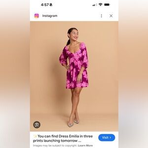 Fighting Eel Emilia Dress - Wild Magenta Bougainville XS